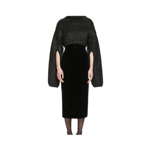 Sportmax High Neck Cut-Out Detailed Jumper
