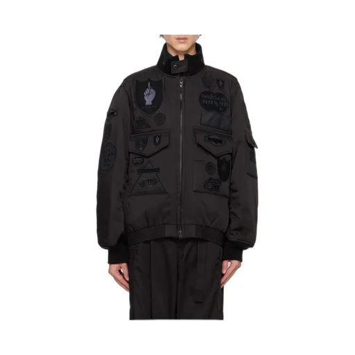 Logo Badge Bomber Jacket