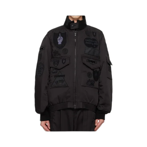 Logo Badge Bomber Jacket