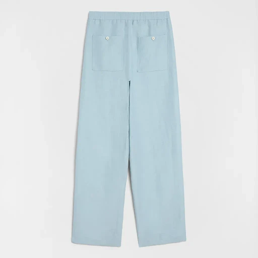 Linen Blend Cargo Trousers