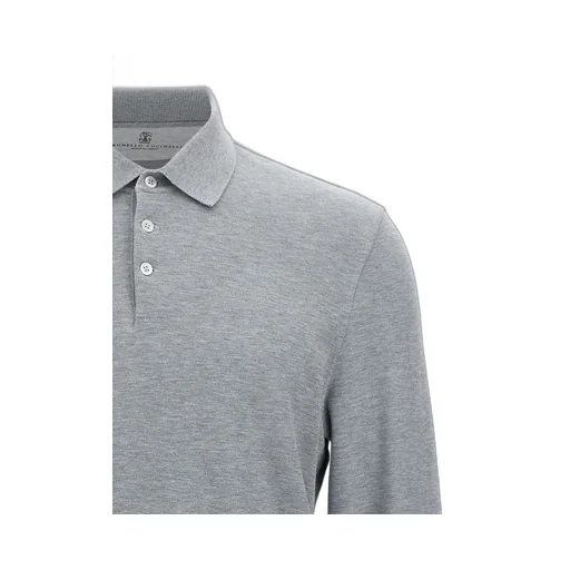 Brunello Cucinelli Long Sleeved Buttoned Polo Shirt