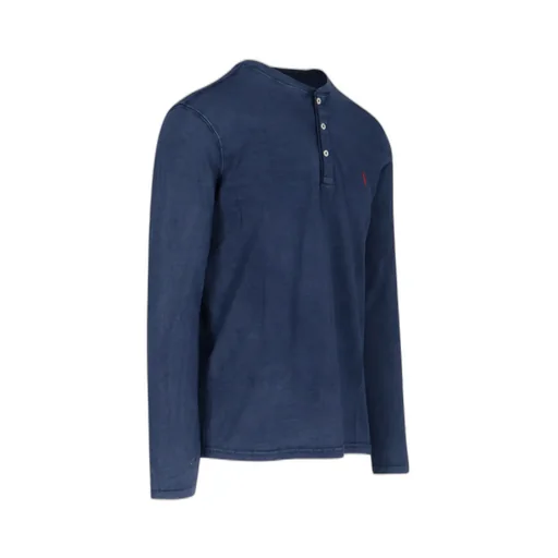 Button Down Embroidered Logo T-Shirt