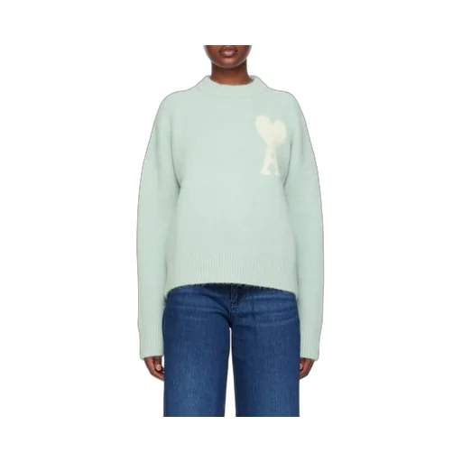 Ami Paris Ami De Coeur Crewneck Long-Sleeved Jumper
