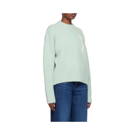 Ami Paris Ami De Coeur Crewneck Long-Sleeved Jumper