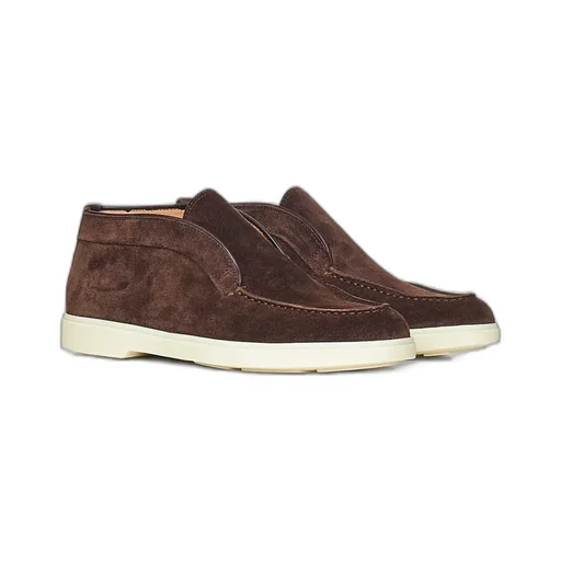 Santoni Round-Toe Slip-On Loafers