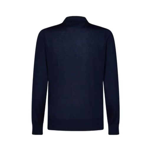 Brioni Long-Sleeved Fine Knit Polo Shirt