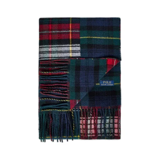 Polo Ralph Lauren Logo Detailed Check-Patterned Scarf