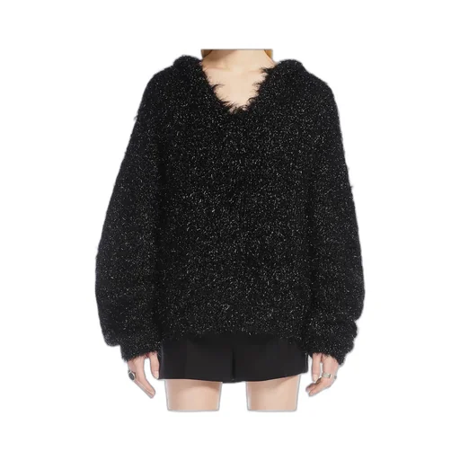 Sportmax V-Neck Long-Sleeved Hoodie