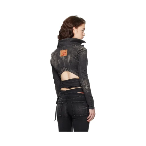 Y/Project Wrap Fitted Denim Jacket