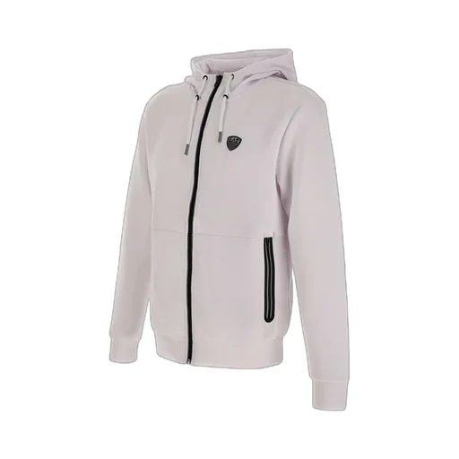 Ea7 Emporio Armani Logo Patch Zip-Up Hoodie