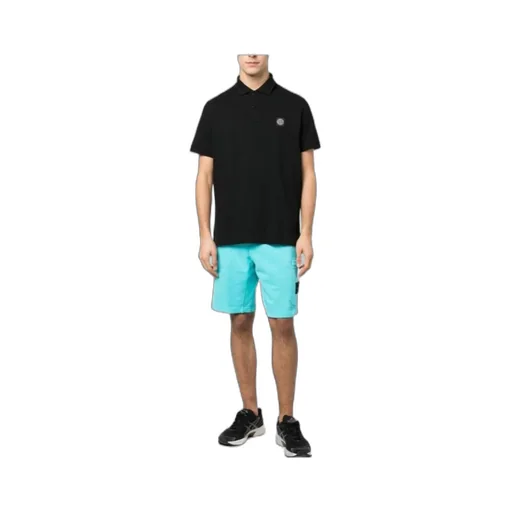 Stone Island Compass Patch Short-Sleeved Polo Shirt