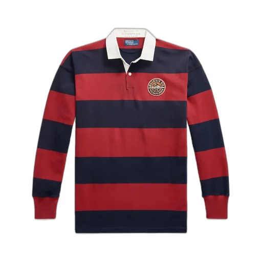 Ralph Lauren Vintage Fit Striped Jersey Rugby Polo Shirt