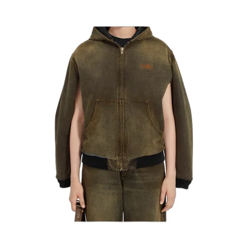 Mm6 Maison Margiela Zip-Up Hooded Jacket