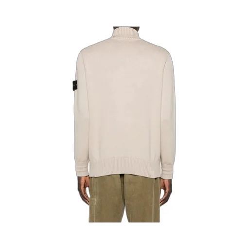Stone Island Logo Patch Roll Neck Jumper