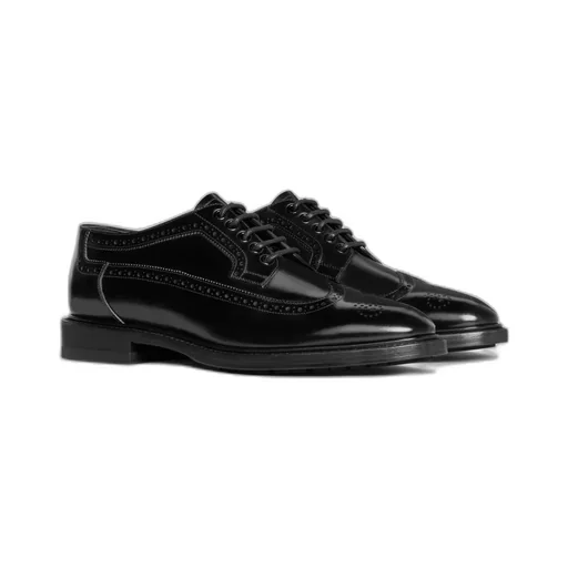 Celine Donavan Derby With Brogues In Polished Bull