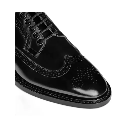 Celine Donavan Derby With Brogues In Polished Bull