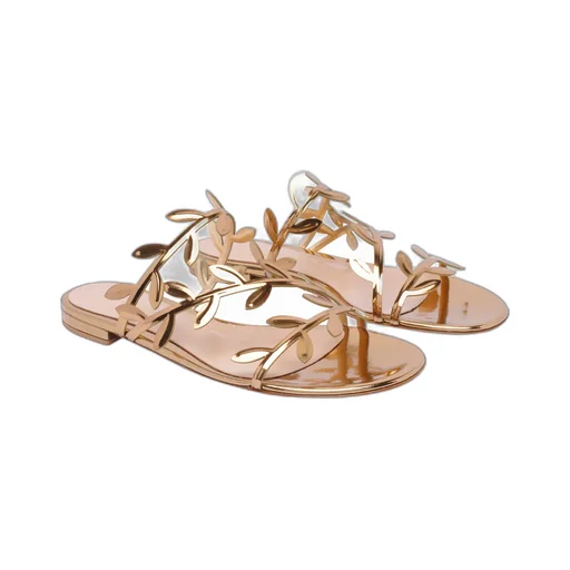 Gianvito Rossi Flavia Metallic Sandals