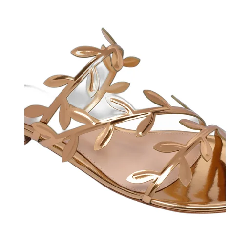 Gianvito Rossi Flavia Metallic Sandals