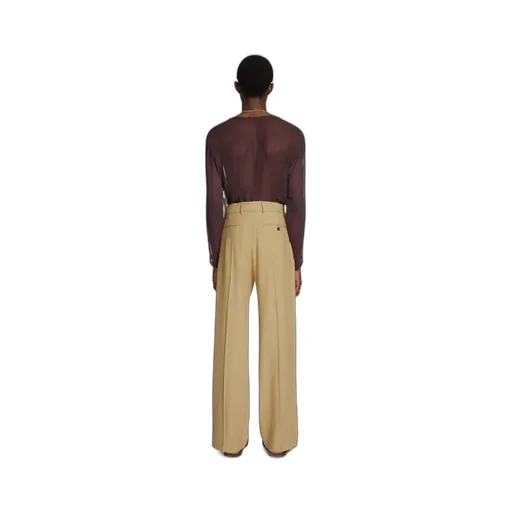 Creased Belt Ring Casual Pants