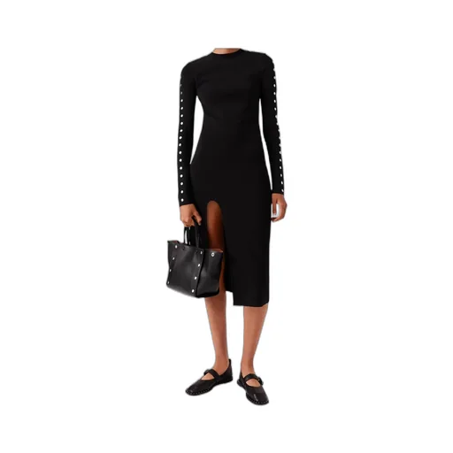 Stella Mccartney Slit Detailed Long-Sleeve Dress