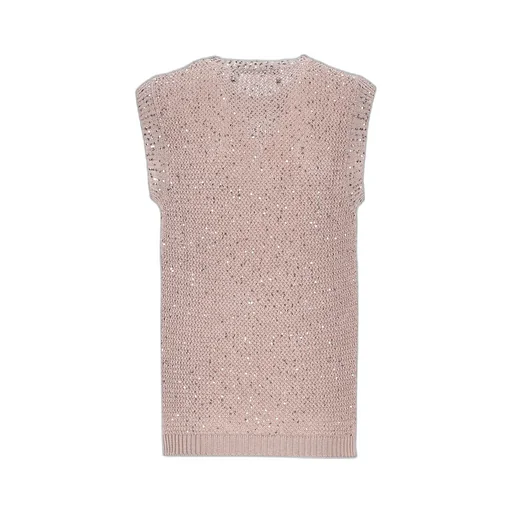 Golden Goose Deluxe Brand Sequined Mesh Knitted Tank Top