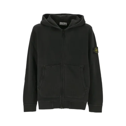 Stone Island Logo-Patch Zip-Up Hoodie