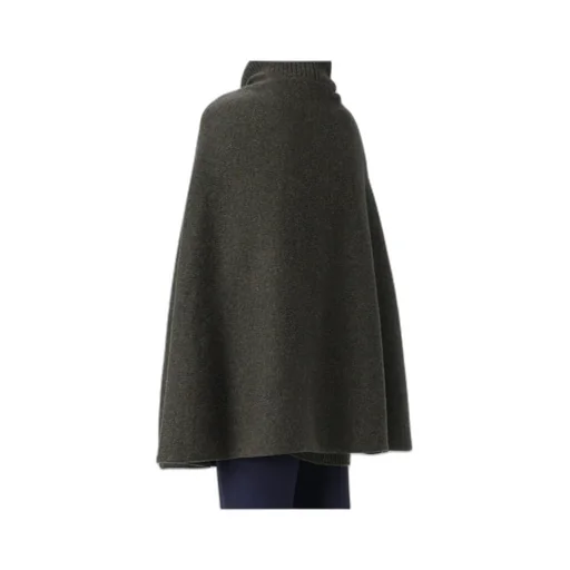 Stand-Up Collar Knitted Cape