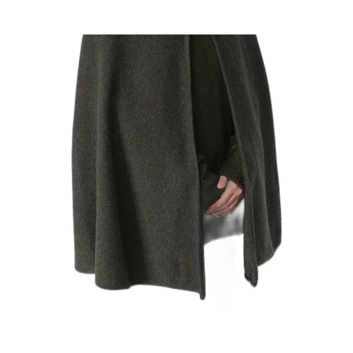 Stand-Up Collar Knitted Cape