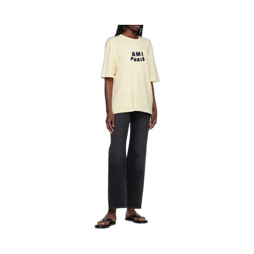 Ami Paris Logo Patch Crewneck T-Shirt