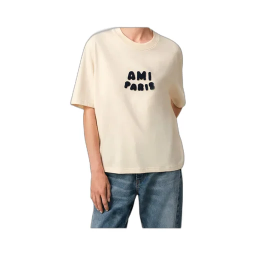 Ami Paris Logo Patch Crewneck T-Shirt