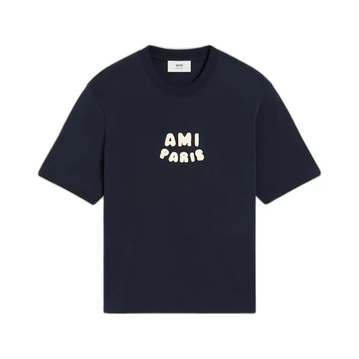 Ami Paris Logo Patch Crewneck T-Shirt