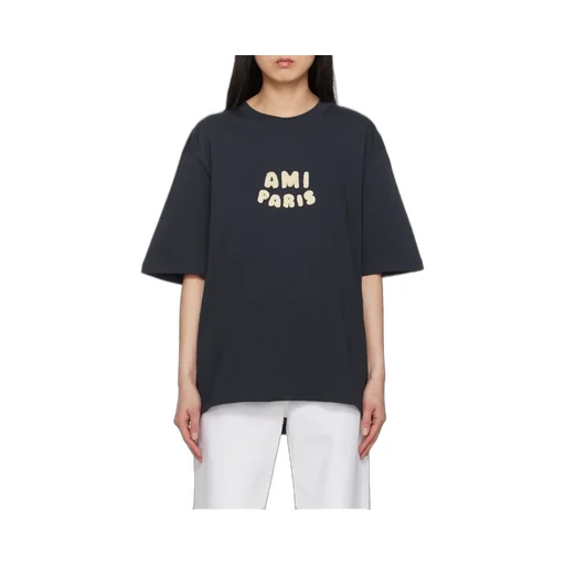 Ami Paris Logo Patch Crewneck T-Shirt