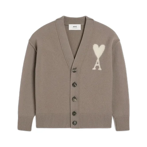 Ami Paris Ami De Coeur Knitted Cardigan