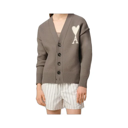 Ami Paris Ami De Coeur Knitted Cardigan