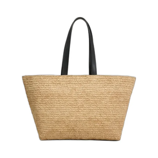 Ami Logo Patch Woven Tote Bag
