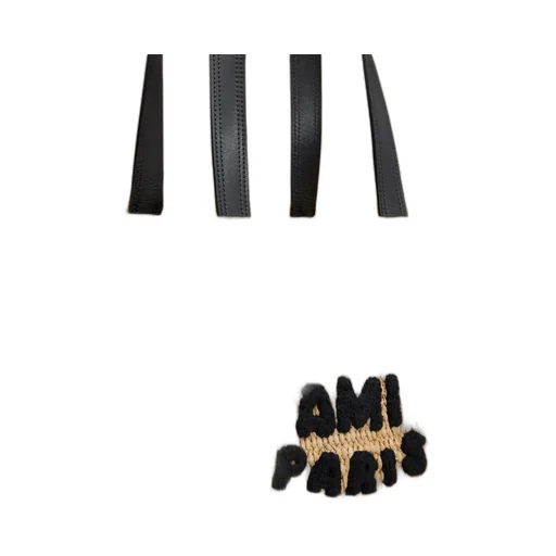 Ami Logo Patch Woven Tote Bag