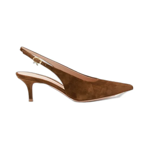 Gianvito Rossi Robbie Kitten Heel Slingback Pumps