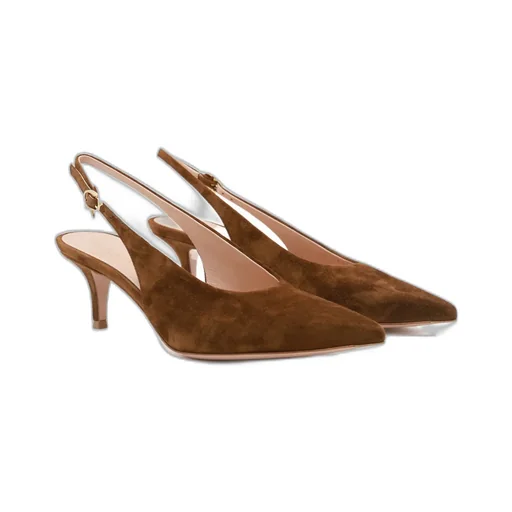 Gianvito Rossi Robbie Kitten Heel Slingback Pumps