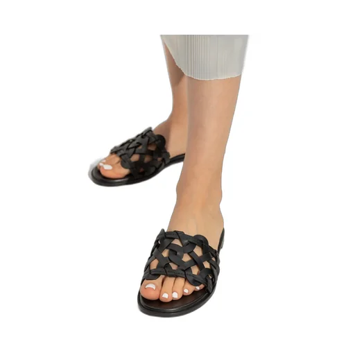 Gianvito Rossi Amalfi Interwoven Round Toe Sandals