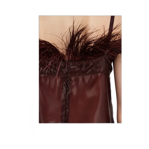Ferragamo Feather Embellished Organza Top
