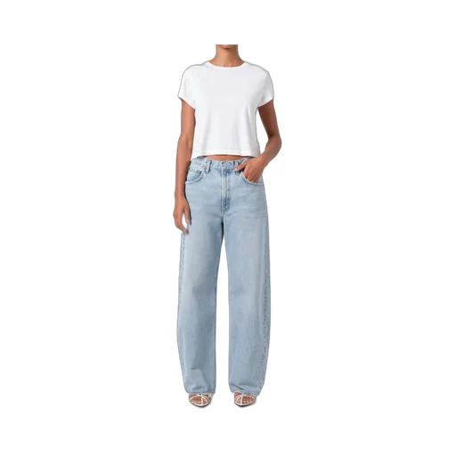 Agolde Mid-Rise Tapered-Leg Jeans