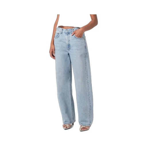 Agolde Mid-Rise Tapered-Leg Jeans