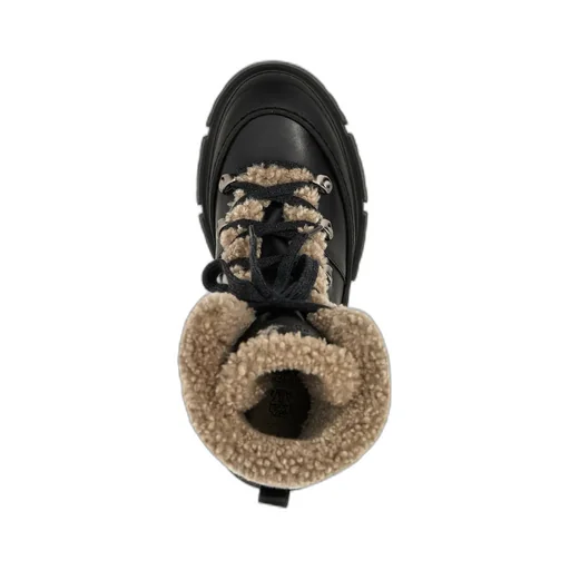 Brunello Cucinelli Round Toe Lace-Up Ankle Boots