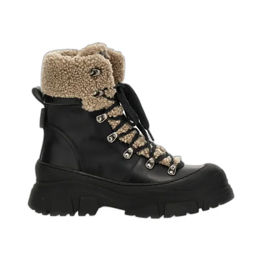 Brunello Cucinelli Round Toe Lace-Up Ankle Boots