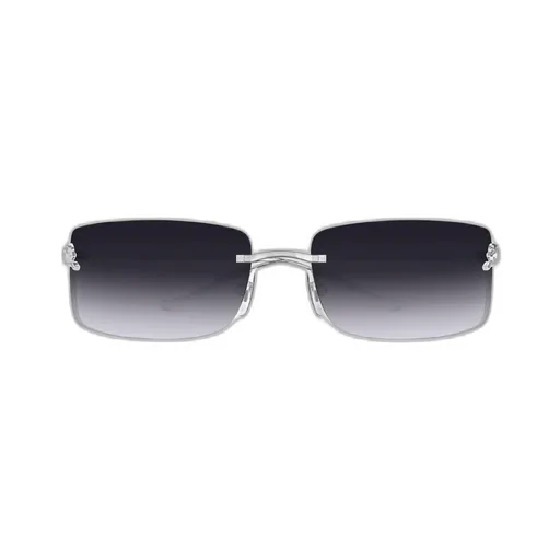 Cartier Rectangle-Rimless Sunglasses
