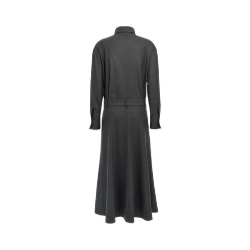 Brunello Cucinelli Chemisier Long Sleeved Flared Dress