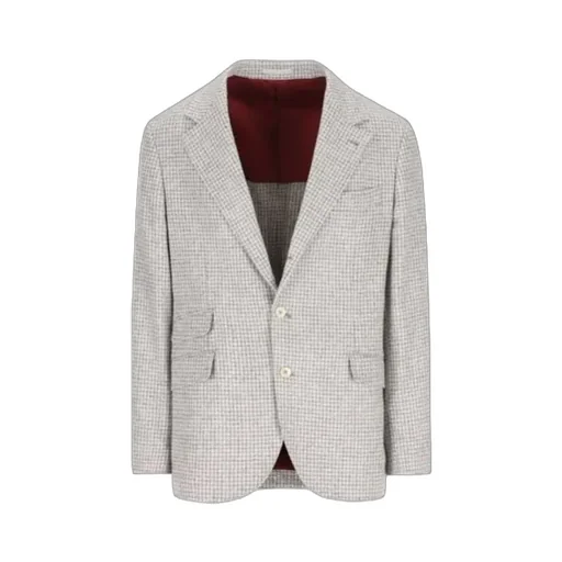 Brunello Cucinelli Houndstooth Deconstructed Cavallo Blazer
