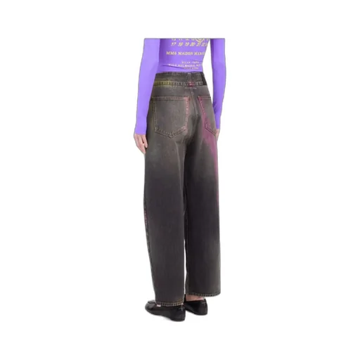 Mm6 Maison Margiela Bleached-Effect High-Waisted Jeans