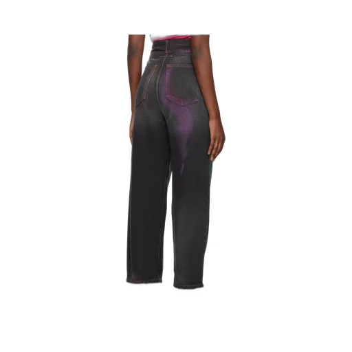 Mm6 Maison Margiela Bleached-Effect High-Waisted Jeans
