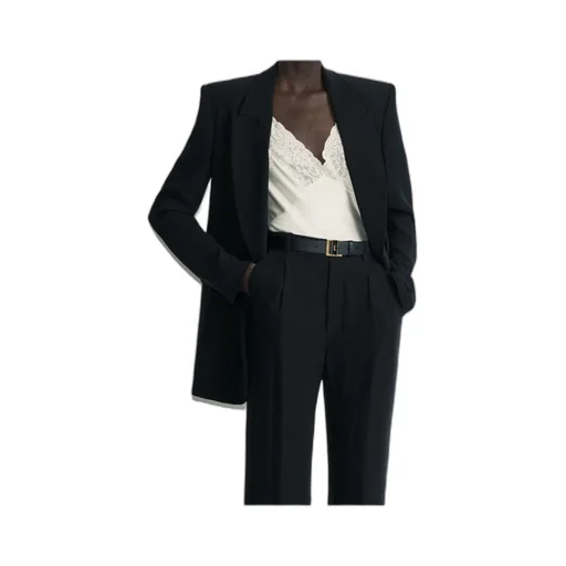 Saint Laurent Single-Breasted Long-Sleeved Jacket
